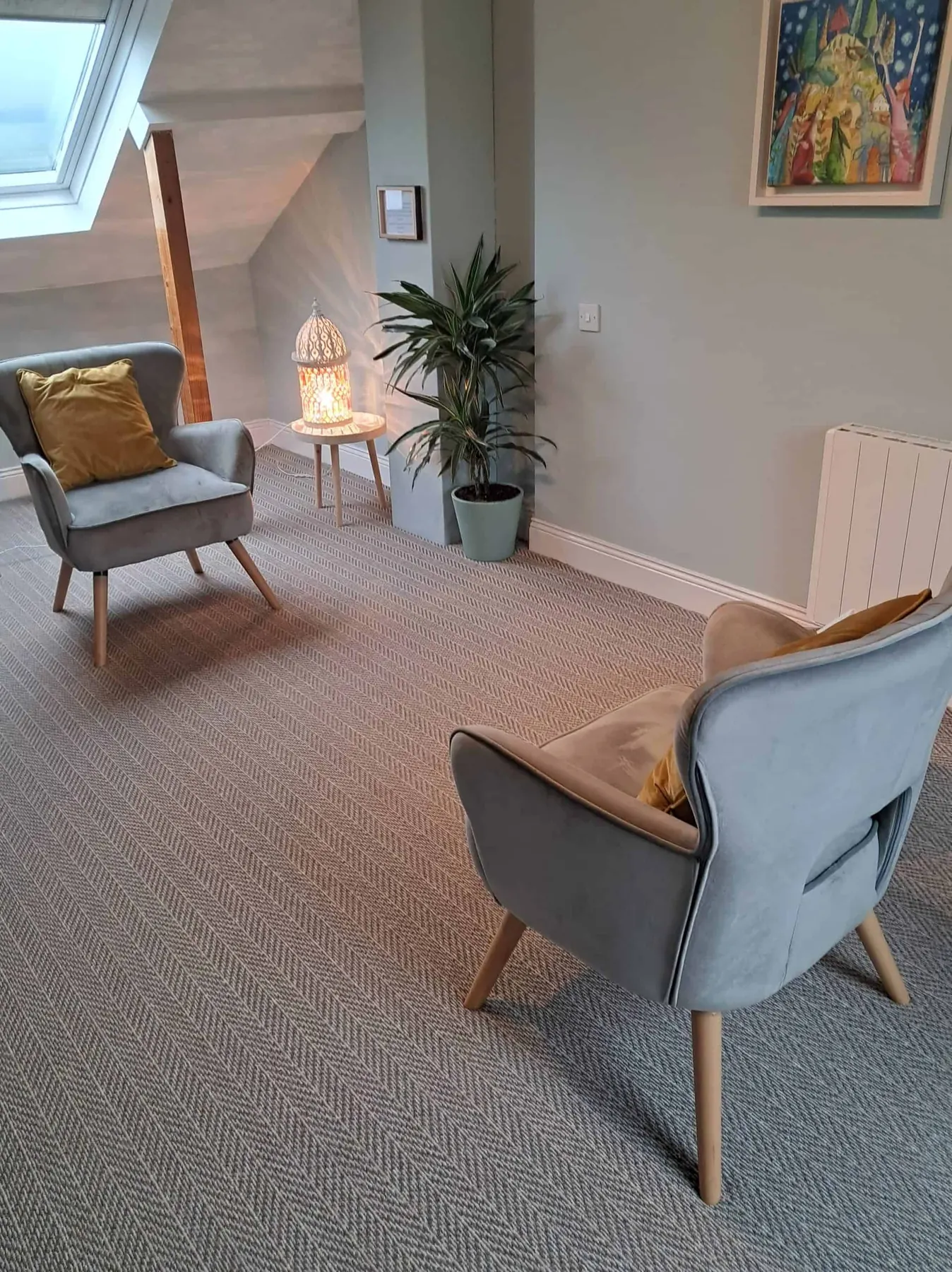 Counselling room with comfortable seating